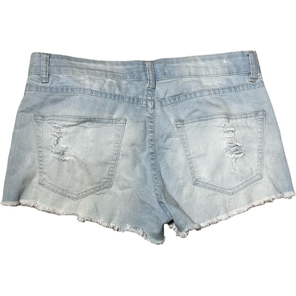 Urban Heritage High Rise Light Denim Shorts White Lace – Size 5 - Picture 2 of 3